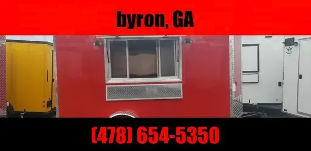 empire Trailers 6x12 7' 3x6 Glass & Screen Window Yellow Finished Interior w/ Electric Enclosed Carg