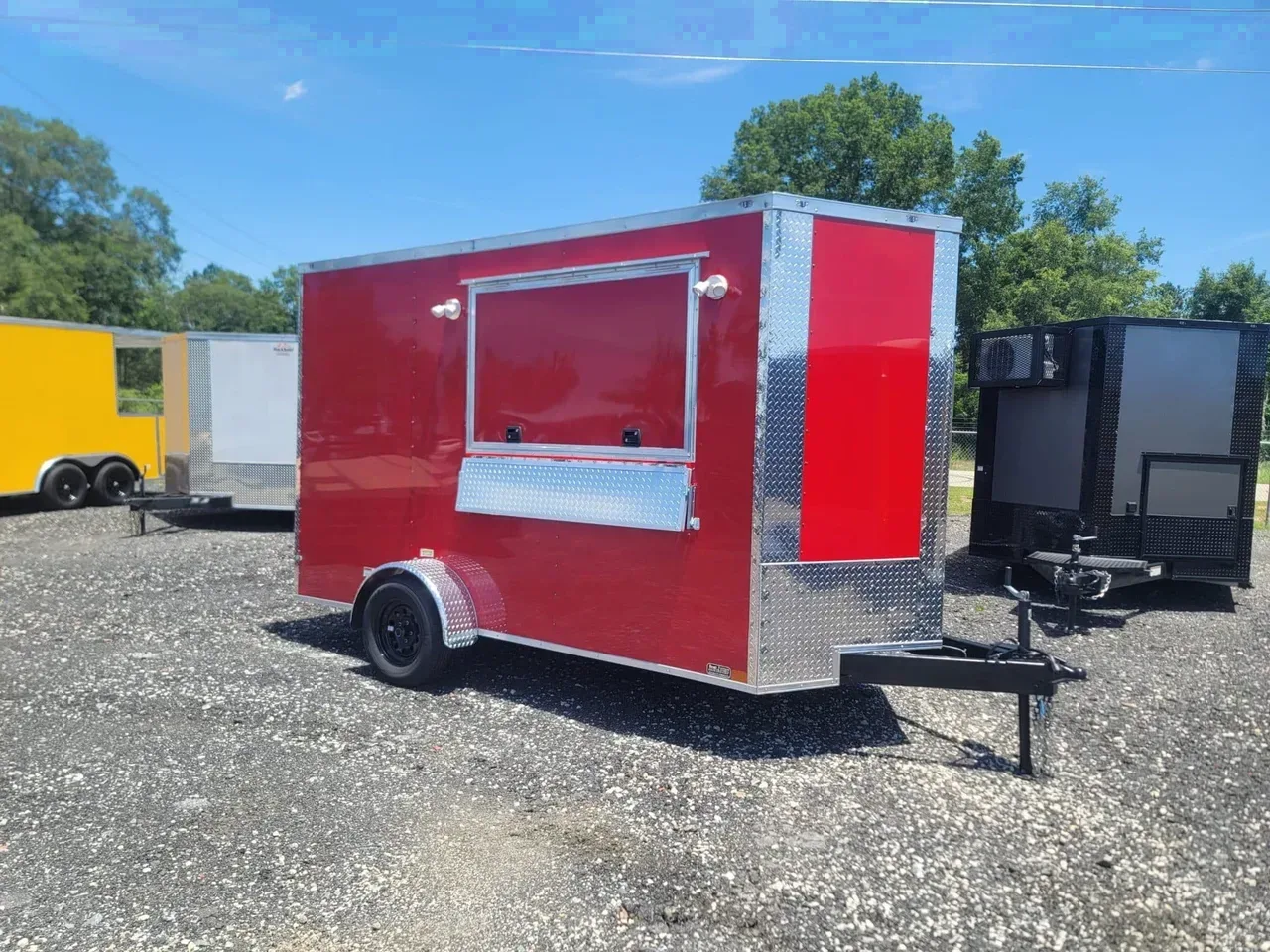 Concession/Vending 2024 6X12 Empire Cargo Trailer 6 x 12 enclosed concession trailer under 10k Concession/Vending Trailers-eccn612-16346 6 ft. x12 ft.
