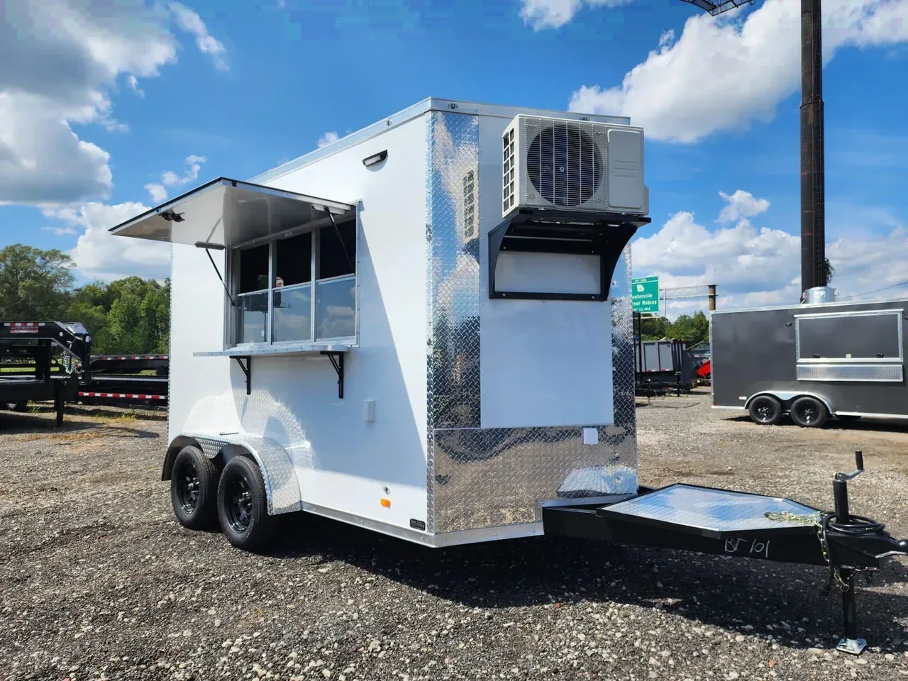 Concession/Vending 2024 7X12 Elite Trailers 7×12 Tandem Axle Concession Trailer Finished Interior With Sinks -eccn712-101101 7 ft. x12 ft.