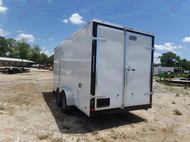 7X16 white concession trailer w sinks and power