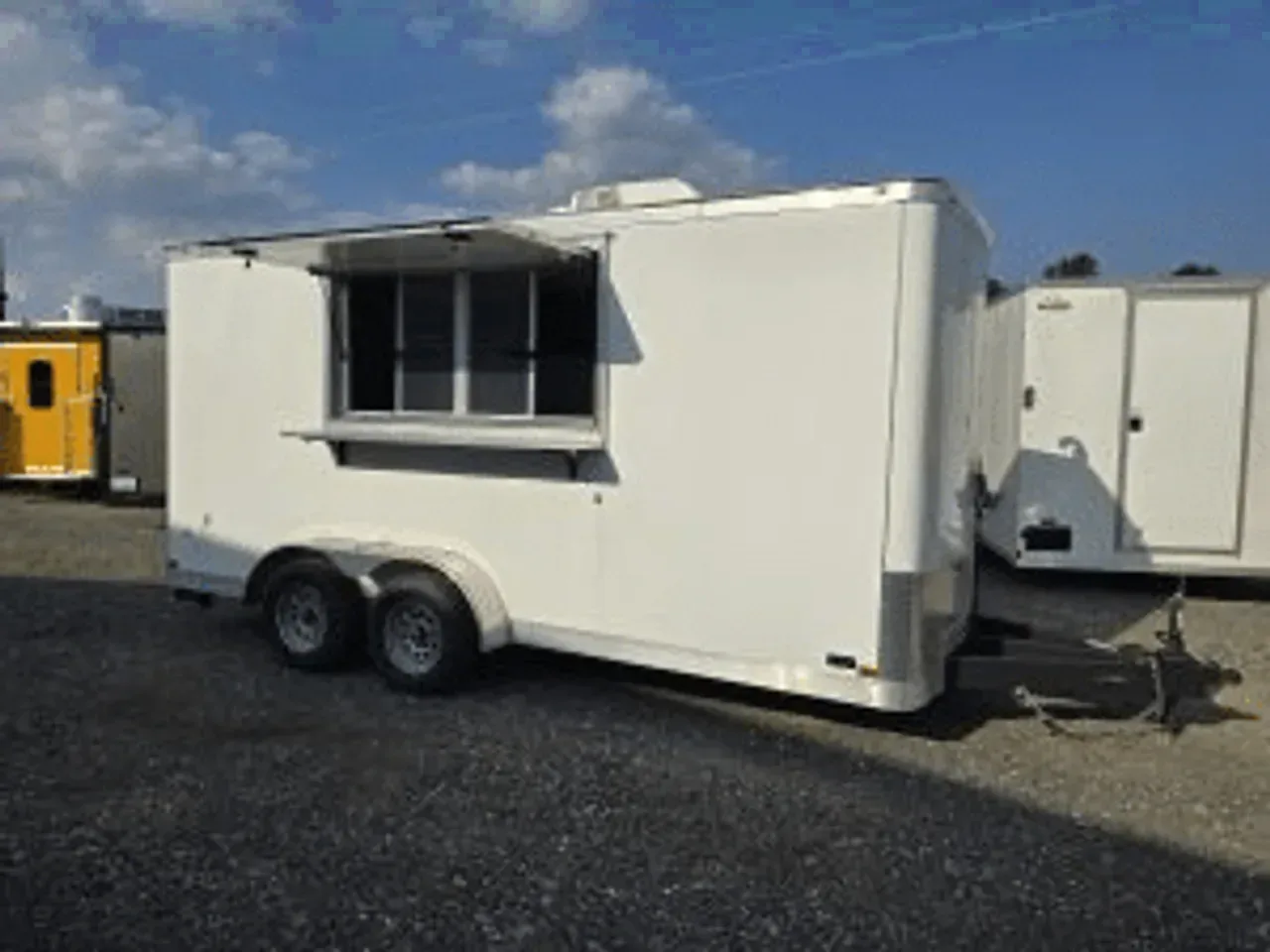 Concession/Vending 7X16 Covered Wagon Trailers 7×16 Tandem Axle 7K Concession Trailer Finished Interior With Sinks And Equipment Turnkey Ready -eccn716-094812- turn key 7 ft. x16 ft.
