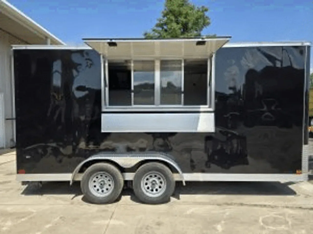Concession/Vending 2025 7X16 Covered Wagon Trailers 7×16 Concession Trailer With Sinks -ecccn716-104277 7 ft. x16 ft.