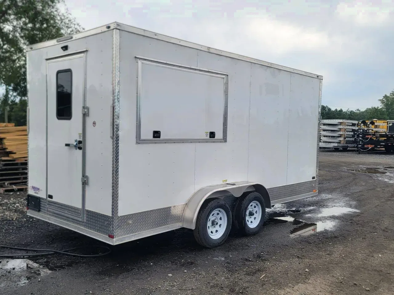 Concession/Vending 7X16 Freedom Trailers 7×16 Tandem Axle 7K concession vending trailer Finished Interior -eccn716-081971 7 ft. x16 ft.