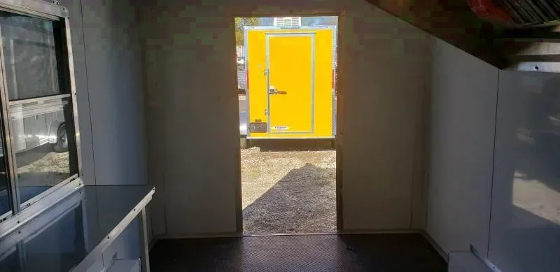 8.5x16 Red concession trailer w hood