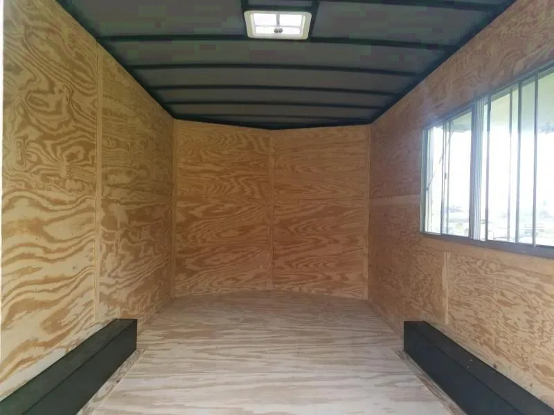 8.5x16 Green 7' Interior Vending / Concession Trailer