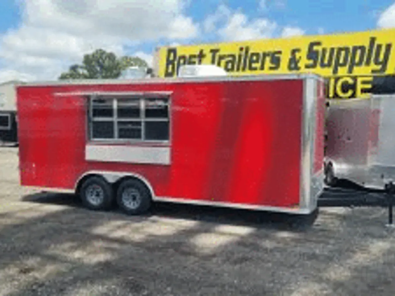 Concession/Vending 2026 8.5X20 Covered Wagon Trailers 8.5×20 Concession Trailer With Sinks/Electric and 6′ Hood -ECCW8520-109854 8.5 ft. x20 ft.