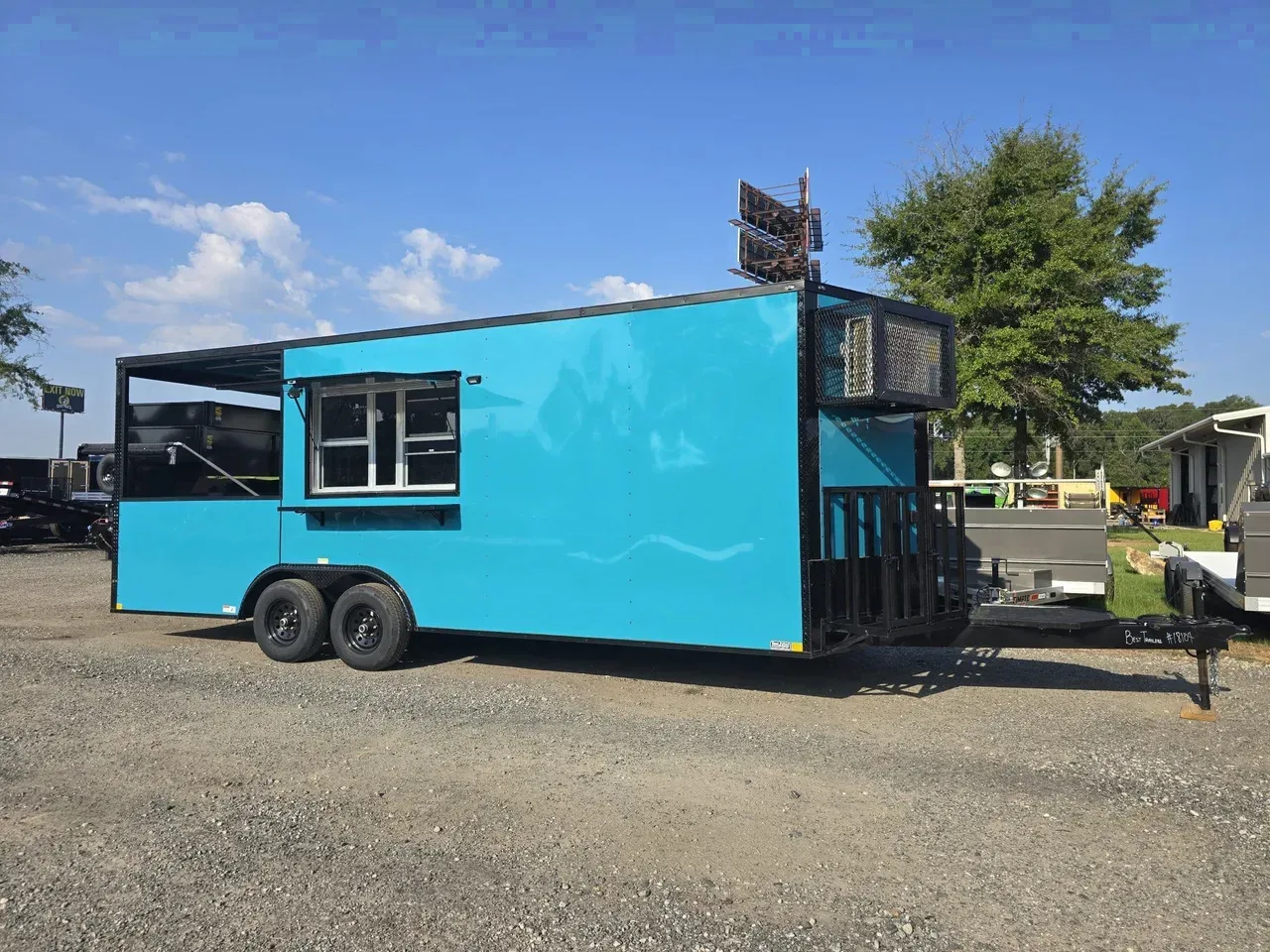 2027 8.5X22 Empire Cargo Trailer 8.5×22 Concession BBQ Porch Trailer With Sinks & Electrical PKG