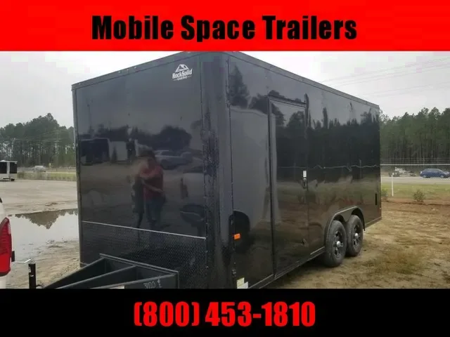 2025 Rock Solid Cargo 8x16 Blackout Concession Trailer - Dual Windows