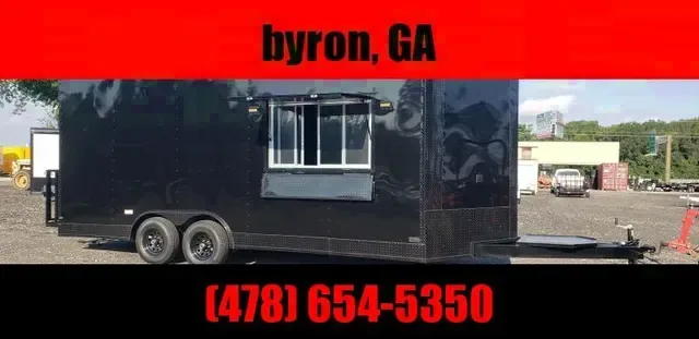 8x18 Blackout Enclosed Concession Vending Concession Trailer
