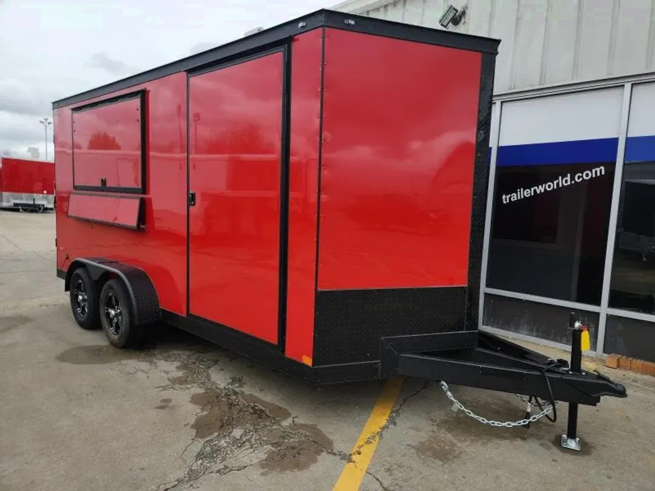 102259 - 2025 Covered Wagon 7' x 16' Vending / Concession Roof A/C no Sinks Concession/Vending Trailer