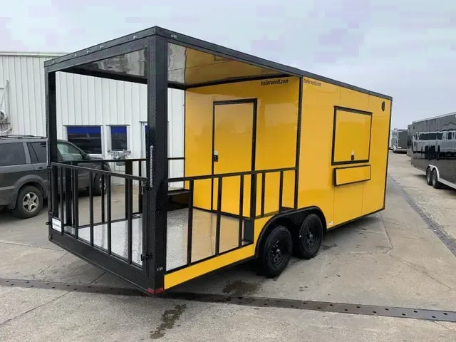 Brand New 2025 Yellow BBQ Concession Trailer 8.5x20 - Make an Offer!
