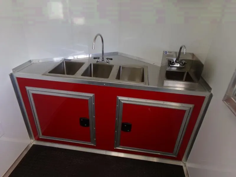 2025 Empire Cargo 6x12 Vending Trailer with Sinks, Yellow