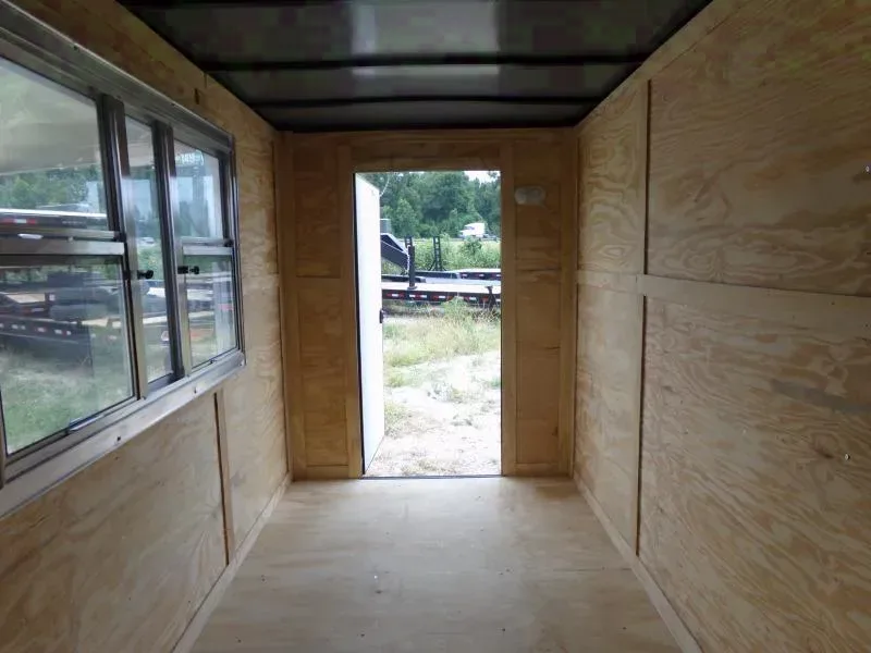 empire Trailers 6x12 7' 3x6 Glass & Screen Window Yellow Enclosed Cargo Concesion