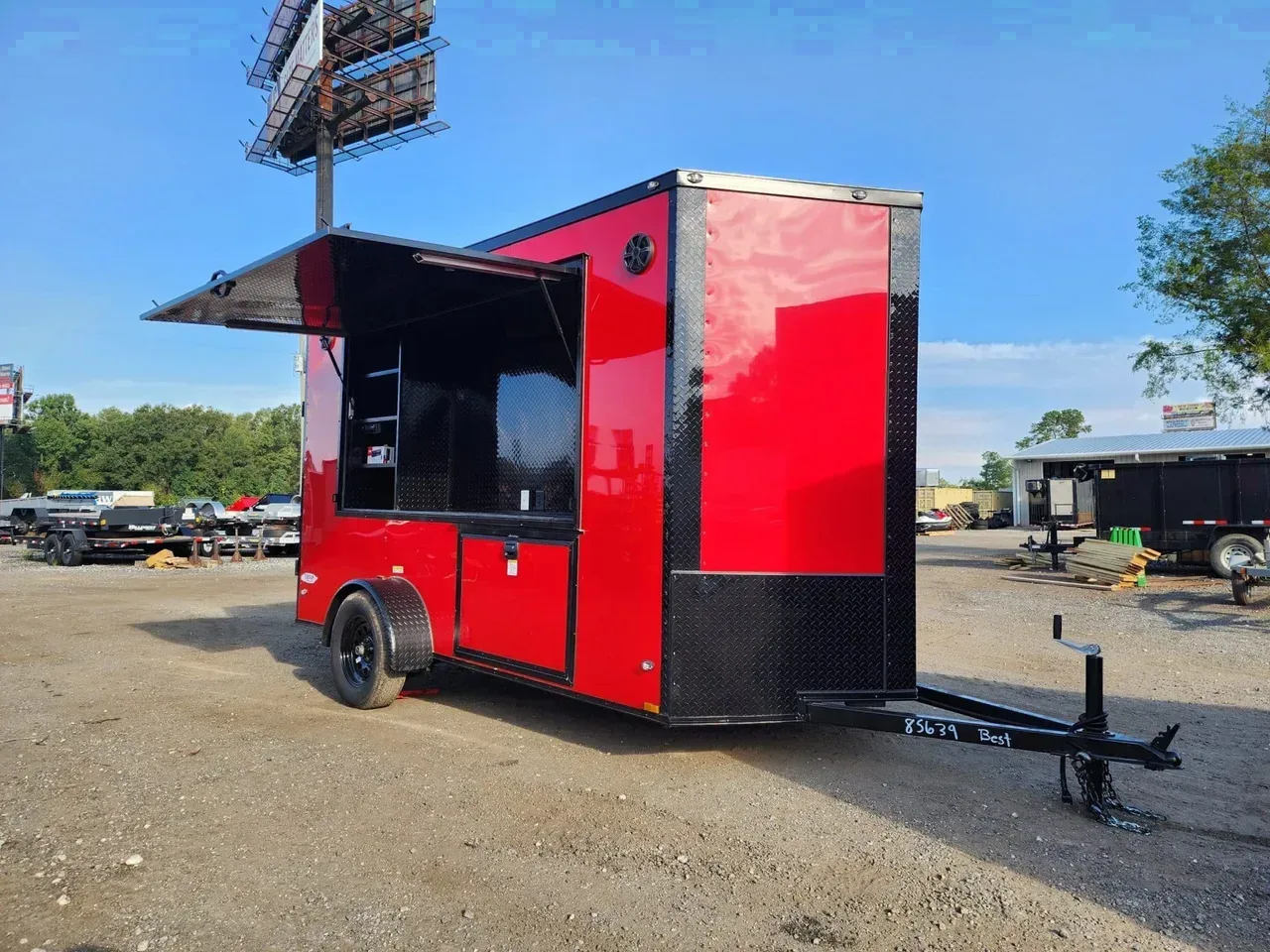 Concession/Vending 2026 6X12 Freedom Trailers 6×12 tailgate trailer GA bulldog red and backout -ECTG612-088151 6 ft. x12 ft.