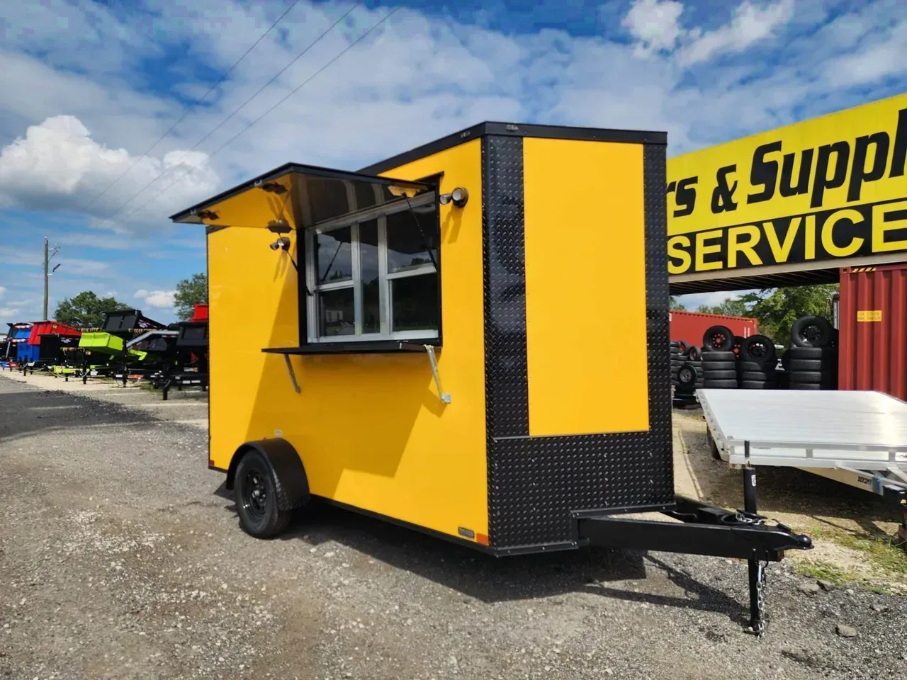 Concession/Vending 2024 6X12 Empire Cargo Trailer 6 x 12 enclosed concession trailer under 10k Concession/Vending Trailers-eccn612-016343 6 ft. x12 ft.