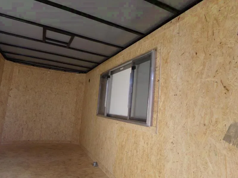 7X16 black 7' Interior w/ 3x6 Window Concession Vending / Concession Trailer
