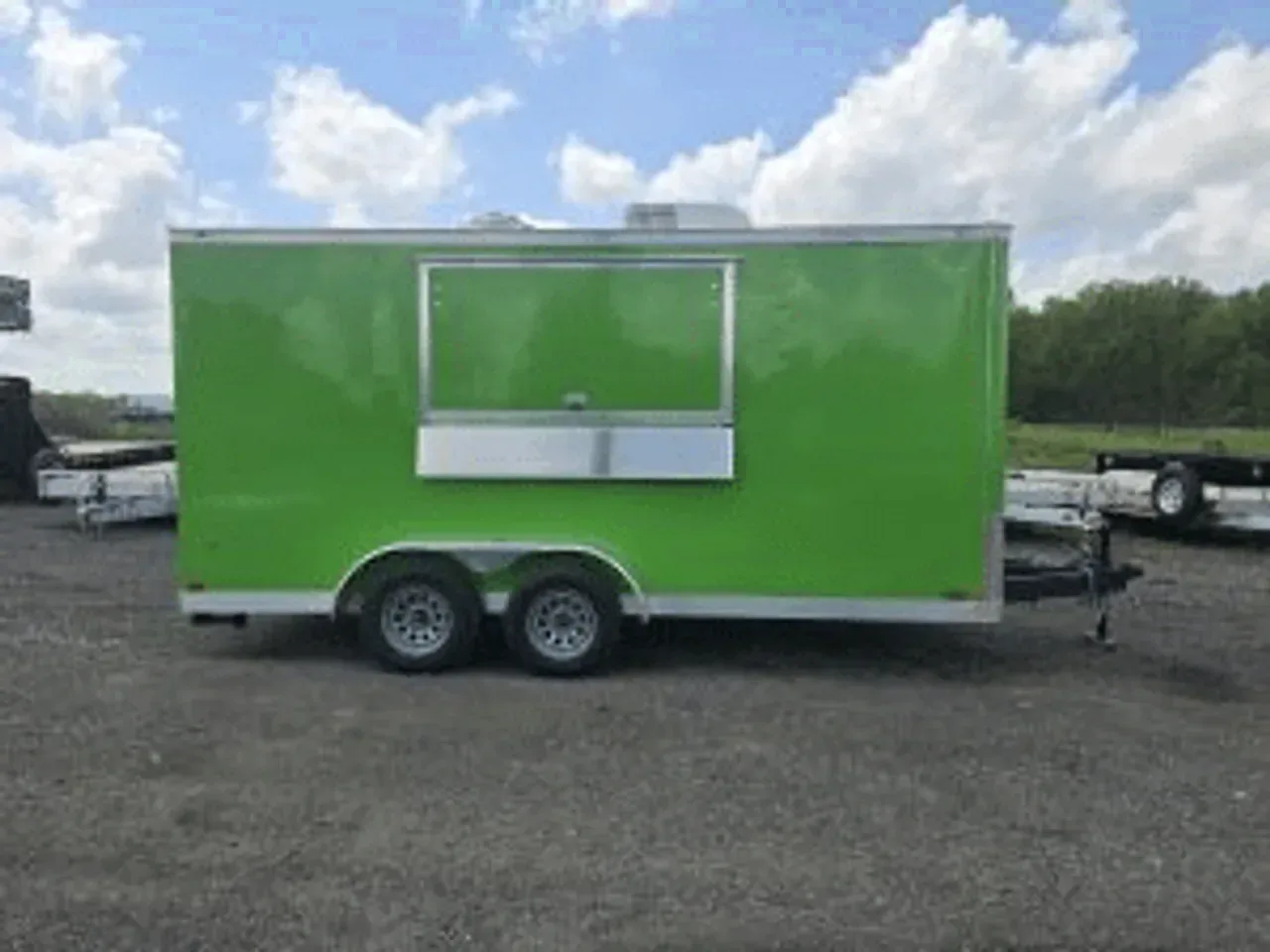 Concession/Vending 2025 7X16 Covered Wagon Trailers 7X16 concession trailer w sinks and power Concession/Vending Trailers-eccn716-104278 7 ft. x16 ft.