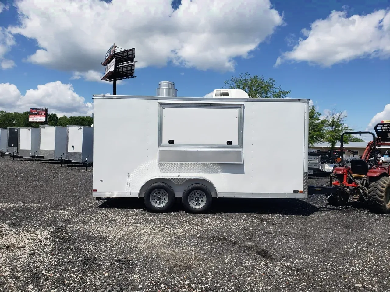 Concession/Vending 2025 7X16 Covered Wagon Trailers 7X16 concession trailer w sinks and power -eccn716-094811 7 ft. x16 ft.