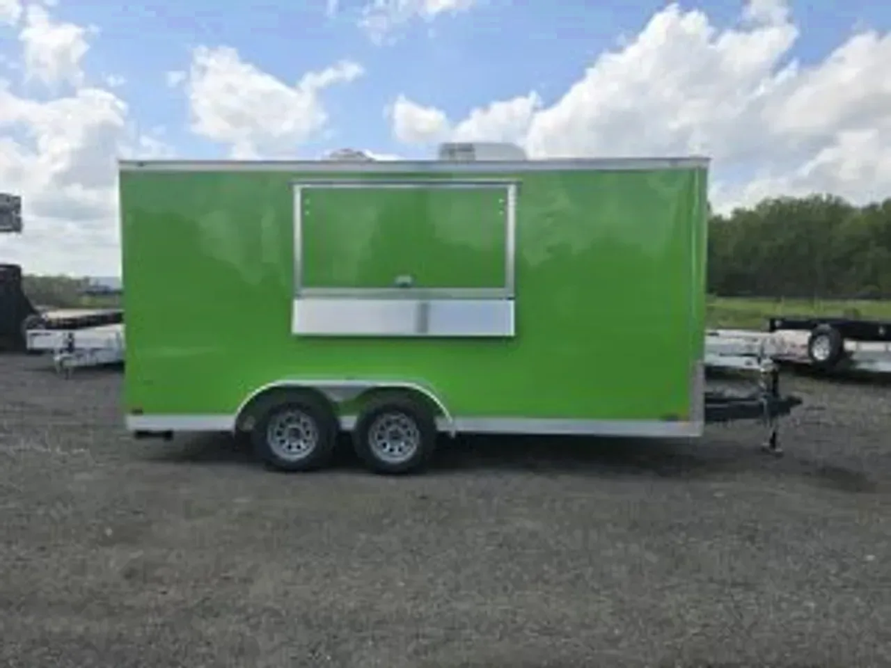 Concession/Vending 2025 7X16 Covered Wagon Trailers 7X16 concession trailer w sinks and power Concession/Vending Trailers-eccn716-099420 7 ft. x16 ft.