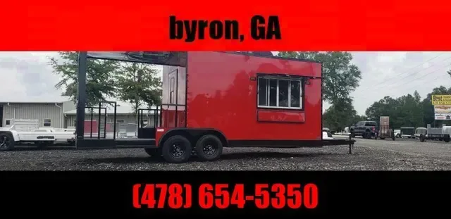 bbq trailer 8x22 Concession 16' box 6' Porch Vending / cargo Trailer