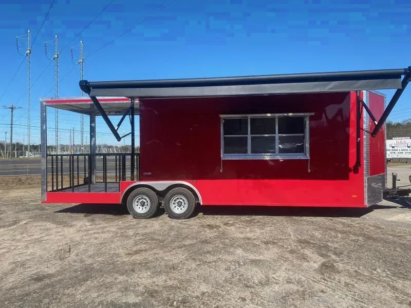Freedom Trailers 8.5x24 Concession W/ 7' Porch Vending / Concession Trailer