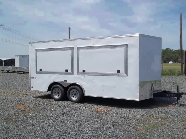 2025 8x16 Enclosed Concession Trailer with Double Windows - Offer Welcome