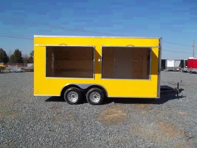 2025 Covered Wagon 8x16 Yellow Concession Trailer - Make Offer
