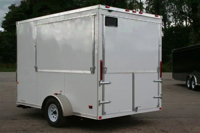 10ft White Vending Trailer Plywood Interior