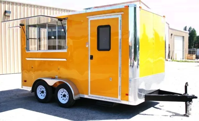Yellow 14ft Concession Trailer w/Marquee