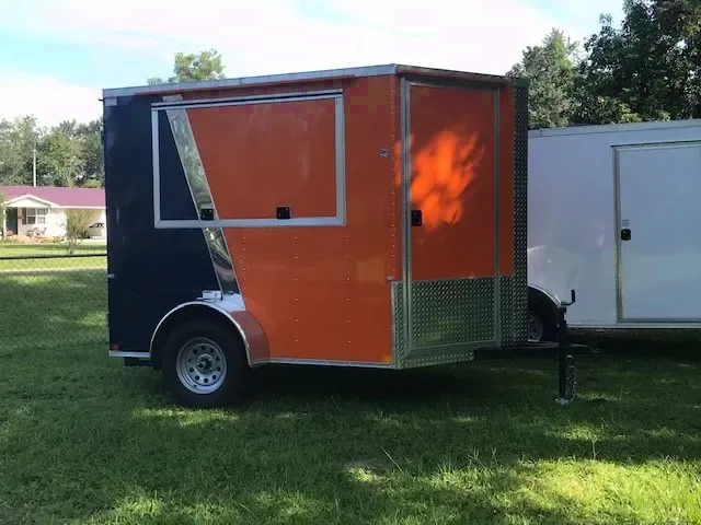 Blue and Orange 10ft SA Concession Trailer