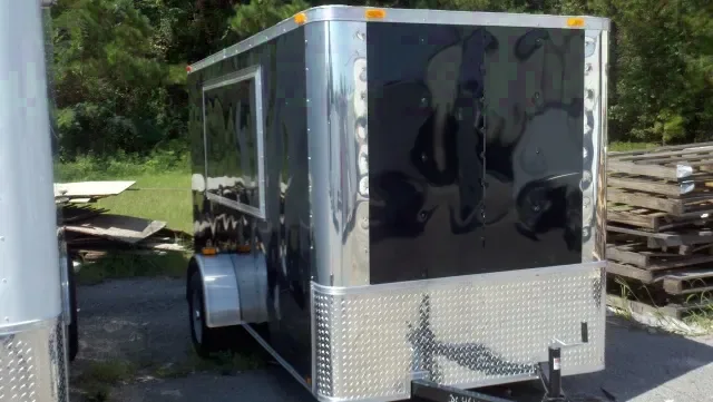 Black 6 X 12 SA CONCESSION TRAILER
