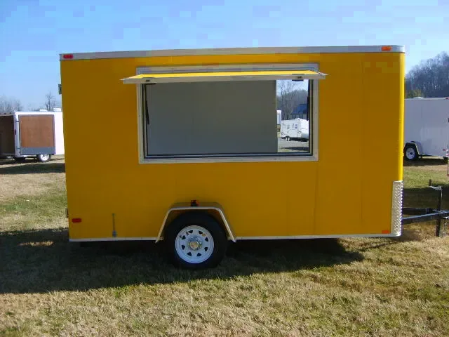 6X12 SA YELLOW CONCESSION TRAILER