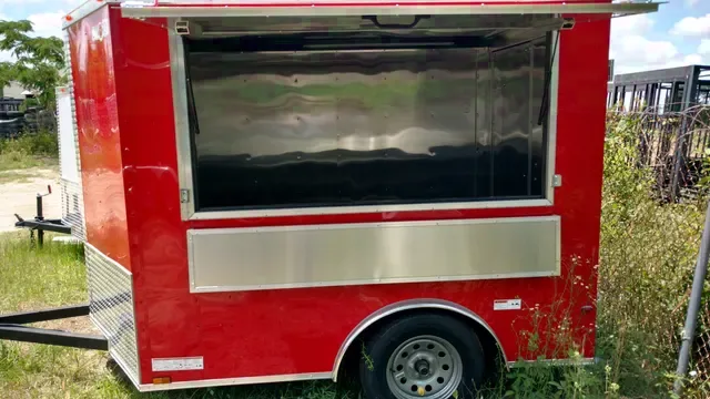 6X8 RED CONCESSION TRAILER