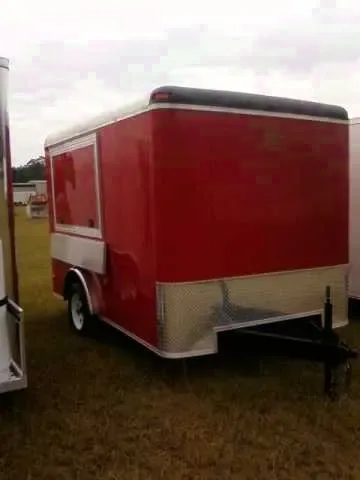 7X10 SA RED CONCESSION TRAILER