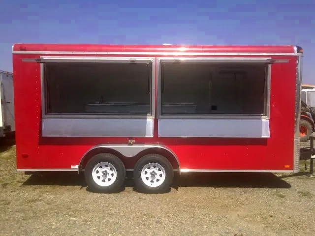 7 X 16 TA RED CONCESSION TRAILER