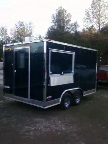 Blue 8.5X14 Concession Trailer W/LP & Rangehood