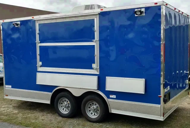 BLUE 8.5X16 CONCESSION TRAILER