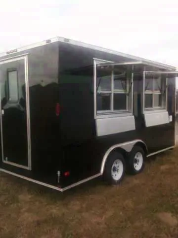 Black 8.5X16 Custom Concession Trailer