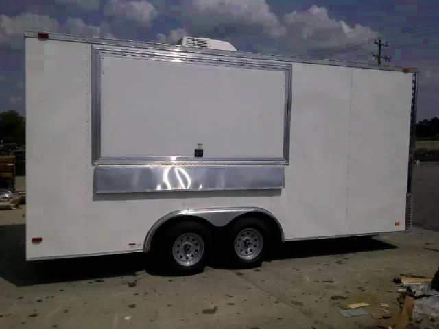 WHITE 8.5X18 CONCESSION TRAILER