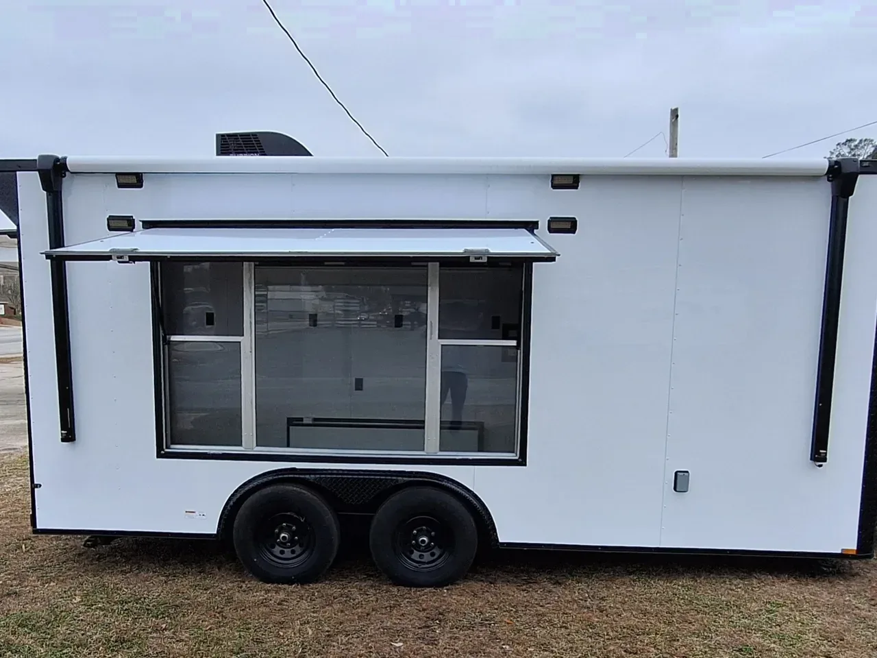 8.5X18 BLACK & WHITE ICE CREAM CONCESSION TRAILER