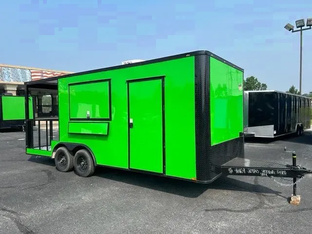 Brand New 2025 Quality Cargo 8.5x20 Concession Trailer - Distinctive Green