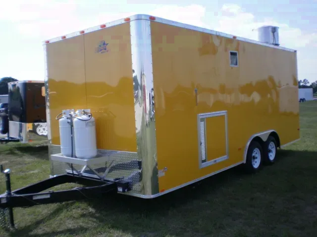 YELLOW 8.5X20 CONCEESION TRAILER