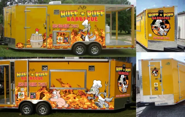 8.5X24 V-NOSE  BBQ CONCESSION TRAILERS