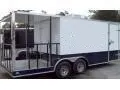 24ft White & Black Concession BBQ Trailer