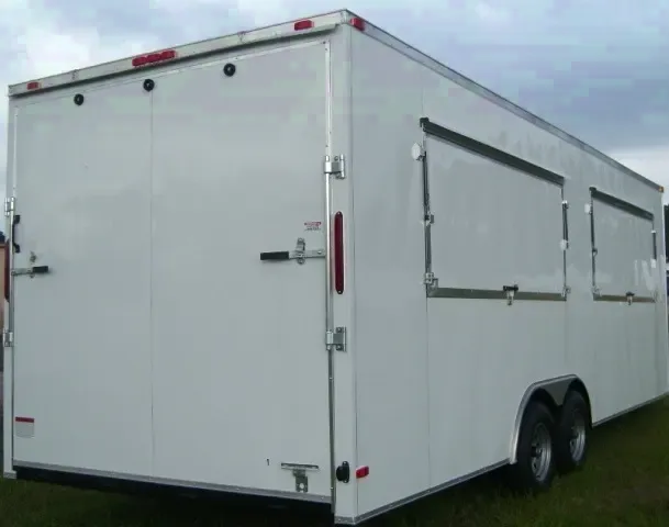 24ft White Enclosed Concession Trailer