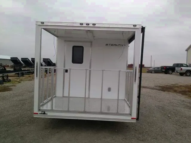 White 22ft Tandem Axle BBQ/Concession