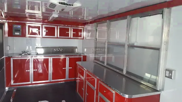 24ft Red Concession Trailer with A/C