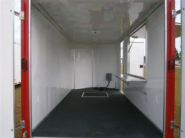 16ft RED CONCESSION TRAILER W/DOUBLE REAR DOORS