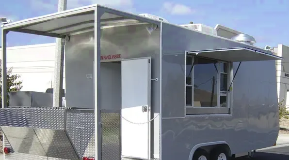 24FT Silver BBQ Concession Trailer w/Porch