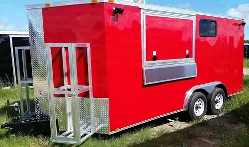 Red 16 ftConcession Trailer w/Propane Cage